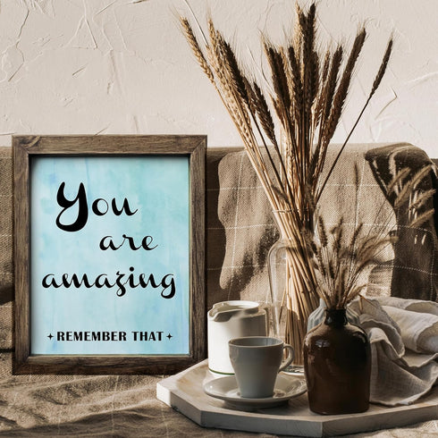 Posterizer 1 pcs-You Are Amazing-positive quote-Motivational & Inspirational Art-Girls room art-Gift for Moms-decor for Girls, Teens Bedroom- UNFR...